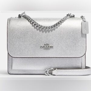 Coach Mini Klare Metallic Silver Shoulder Bag